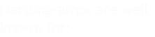 Hartung-amps are well
known for: